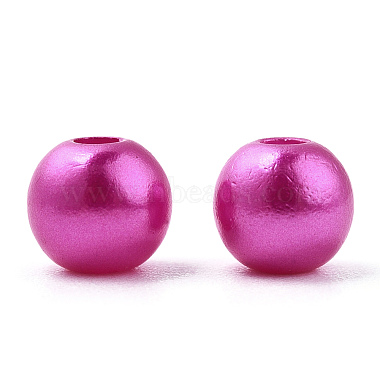 Spray Painted ABS Plastic Imitation Pearl Beads(OACR-T015-05A-14)-2