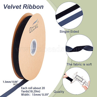 Single Face Velvet Ribbons(OCOR-WH0080-14A-01)-2