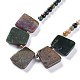 Round & Trapezoid Natural Gemstone Beaded Necklaces(NJEW-F103-13A)-3