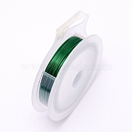 Round Copper Craft Wire, Green, 20 Gauge, 0.8mm, about 10m/roll(CWIR-WH0001-0.8mm-14)