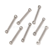 304 Stainless Steel Connector Charms, Bar Links, Stainless Steel Color, 15x2x1mm, Hole: 1mm(STAS-Q323-04D-P)
