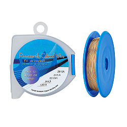 Round Copper Wire, for Jewelry Making, Light Gold, 28 Gauge, 0.3mm, about 393.7 Feet(120m)/roll(CWIR-BC0005-02A-KCG)