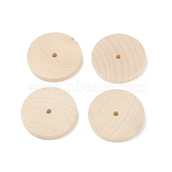 Chinese Cherry Wood Unfinshed Wheel, DIY Wooden Toy Car Craft, PapayaWhip, 5x0.6cm, Hole: 5mm(DIY-XCP0002-33)
