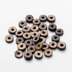 Coco Nut Beads, Donut, brown, 9mm in diameter, hole: 2.5mm, about 2200 pcs/500g(COS018-4)