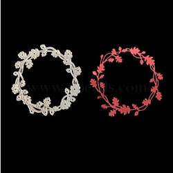 Wreath Carbon Steel Cutting Dies Stencils, for DIY Scrapbooking, Photo Album, Decorative Embossing Paper Card, Stainless Steel Color, 88x87mm(PW-WG59983-01)