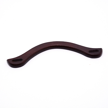 Wooden Bag Hangers, for Purse Making, Coconut Brown, 18.5x5.4x0.8cm, Hole: 20x6mm