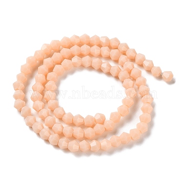 Opaque Solid Color Imitation Jade Glass Beads Strands(GLAA-F029-P4mm-06)-2