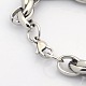 Casual Style 304 Stainless Steel Double Link Chain Bracelets(STAS-O036-37P)-3