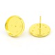 Golden Metal Color Brass Ear Studs Settings(X-IFIN-Q005-G)-1