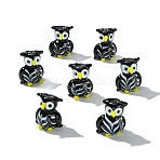10Pcs Handmade Lampwork Beads Strands, Owl, 21x18x17.5mm, Hole: 1.2mm(LAMP-CJ0002-08)