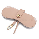 Portable PVC Leather Glasses Cases, Multifunctional Storage Bag, with Zine Alloy Swivel Clasp, for Eyeglass, Sun Glasses Protector, Dark Salmon, 225x155x11mm(AJEW-WH0250-89C)