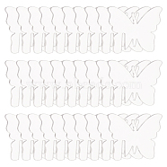 60Pcs Acrylic Wine Glass Charms, Goblet Marker, Butterfly, Clear, 40x54.5x2mm(AJEW-FG0002-24)
