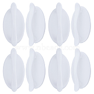 Plastic Drawer Handle, with Self Adhesive Sticker, White, 95x48x29mm, 8pcs/bag(FIND-GF0003-32)