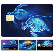 Rectangle PVC Plastic Waterproof Card Stickers, Self-adhesion Card Skin for Bank Card Decor, Turtle, 186.3x137.3mm(DIY-WH0432-340)