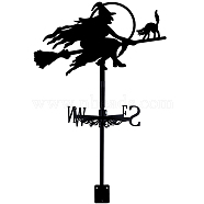 Orangutan Iron Wind Direction Indicator, Weathervane for Outdoor Garden Wind Measuring Tool, Witch, 274x358mm(AJEW-WH0265-0012)