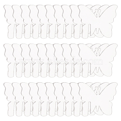 60Pcs Acrylic Wine Glass Charms, Goblet Marker, Butterfly, Clear, 40x54.5x2mm(AJEW-FG0002-24)