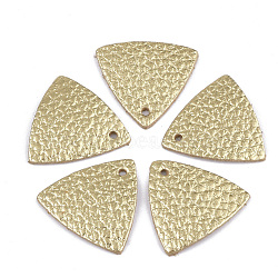 Eco-Friendly Cowhide Pendants, Triangle, Light Khaki, 22x23x1mm, Hole: 1.5mm(X-FIND-T045-22E)