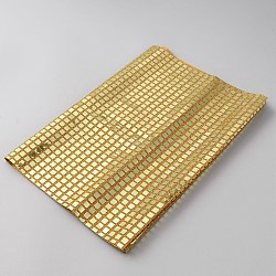 Polyester Sequin Table Runners, Wedding Party Table Decoration, Rectangle with Grid Pattern, Gold, 1804x335x0.5mm(AJEW-WH0248-486A)