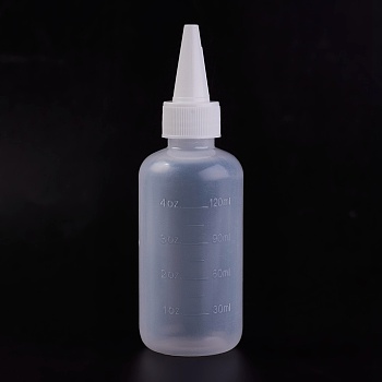 120ml Plastic Glue Bottles, Clear, 14.5cm, Capacity: 120ml(4.06 fl. oz)