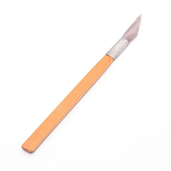 Natural Agate Burnisher Knife, Craft Polishing Tool, for Gold and Silver Polishing Tool, BurlyWood, 232x13~13.5x5~5.5mm