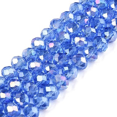 Light Sky Blue Rondelle Glass Beads