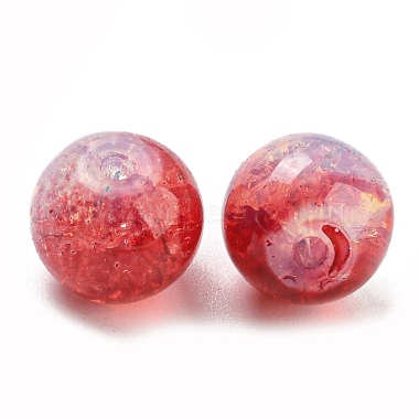 Transparent Spray Painting Crackle Glass Beads(GLAA-L046-01A-13)-2