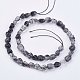 Chapelets de perles en quartz rutile noir naturel(G-F439-08)-2