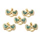 Rack Plating Brass Micro Pave Cubic Zirconia with Synthetic Opal Pendants(KK-D088-36G)-1