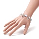 Alloy Heart & Star Charm Bracelet with ABS Plastic Imitation Pearl Beaded for Women(BJEW-JB09309)-3