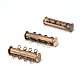 4-Strands 8-Holes Tube Brass Magnetic Slide Lock Clasps(KK-D474-R-NF)-1