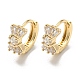 boucles d'oreilles en laiton avec oxyde de zirconium transparent(EJEW-B035-21KCG)-1