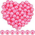 ABS Plastic Imitation Pearl Round Beads, Pearl Pink, 8mm, Hole: 2mm, 500pcs/set(SACR-SP0001-31C-01)
