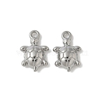 304 Stainless Steel Charms, Anti-Tarnish, Stainless Steel Color, Turtle, 12.5x8.5x3mm, Hole: 1.2mm(STAS-F320-01B-P)