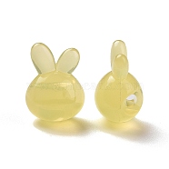 Imitation Jelly Style Acrylic Beads, Rabbit, Champagne Yellow, 20x15x12mm, Hole: 3mm, about 344pcs/500g(OACR-B002-05D)