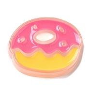 Translucent Resin Imitation Food Decoden Cabochons, with Enamel, Donut, 20x25.5x6mm(RESI-H147-01O)