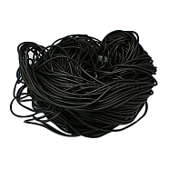 Solid Synthetic Rubber Beading Cord, Black, Round, No Hole, Black, 3.0mm, about 87.48 yards(80m)/1000g(H0PWK014)