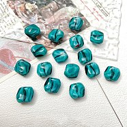 Glass Beads, Nuggets, for DIY Bracelet Accessories, Turquoise, 10x11.5x7mm, Hole: 1.2mm(GLAA-U003-02H)