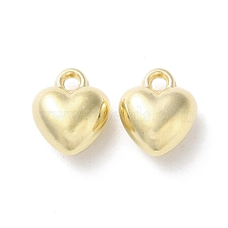 CCB Plastic Pendants, Heart Charms, Golden, 11.5x9.5x5.5mm, Hole: 1.6mm(CCB-C001-09B-G)