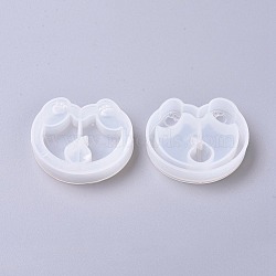 DIY Quicksand Jewelry Puppy Silicone Molds, Shaker Molds Resin Casting Molds, For UV Resin, Epoxy Resin Jewelry Making, Corgi Dog Hip, White, 47.2x55.7x12mm(DIY-WH0148-65)