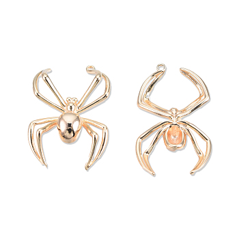 Brass Pendants, Cadmium Free & Nickel Free & Lead Free, Spider, Real 18K Gold Plated, 32x20.5x6mm, Hole: 1.2mm