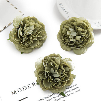 Cloth Artificial Carnations, for Wedding Aisle Centerpieces Table Confetti Party Favors Home Decoration, Olive Drab, 80mm