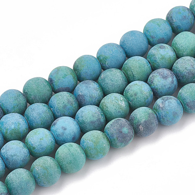 8mm Round Chrysocolla Beads