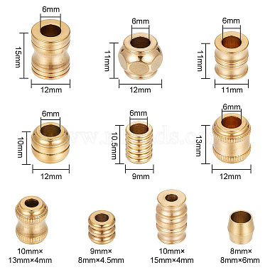 Unicraftale 10pcs 10 style 304 Edelstahlperlen(STAS-UN0050-22)-2