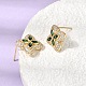 Brass Micro Pave Cubic Zirconia Stud Earrings(KK-CBA8324-25G-03)-2