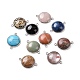 Natural & Synthetic Mixed Gemstone Connector Charms(G-D059-01A)-1