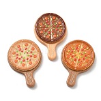 Opaque Resin Imitation Food Cabochons, Pizza, Mixed Color, 49x32.5x7.5mm(RE-E002-01)