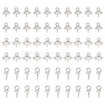 60Pcs 3 Style 304 Stainless Steel Cup Pearl Peg Bails Pin Pendants, For Half Drilled Beads, Stainless Steel Color, 8~10x4~7mm, Hole: 1.8~2mm, Pin: 0.7~1.34mm, 20pcs/style(STAS-UN0029-69)