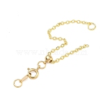 Brass Cable Chain Extender, End Chain, Long-Lasting Plated, Rack Plating, Golden, 90mm(KK-G557-08G)