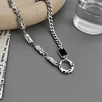 Alloy Pendant 316 Surgical Stainless Steel Chain Necklaces for Men, Stainless Steel Color, Textured Ring, 23.62 inch(60cm)(FS-WG50373-14)