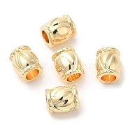 Rack Plating Brass Beads, Long-Lasting Plated, Cadmium Free & Lead Free, Barrel, Real 14K Gold Plated, 5.5x4.5mm, Hole: 4mm(FIND-TAC0018-08G)